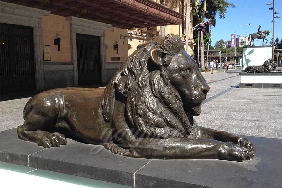 Antique Life Size Bronze Lion Statue You Fine Sculpture