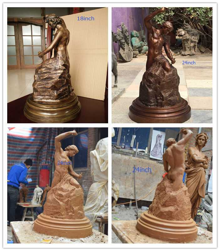Clay model and bronze casting self made man statues