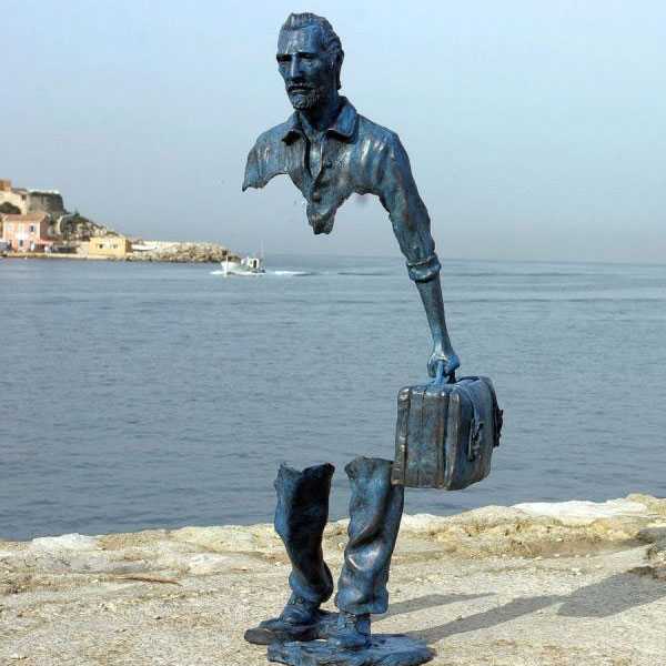 Distinguished Bruno Catalano replica outdoor abstract bronze traveler