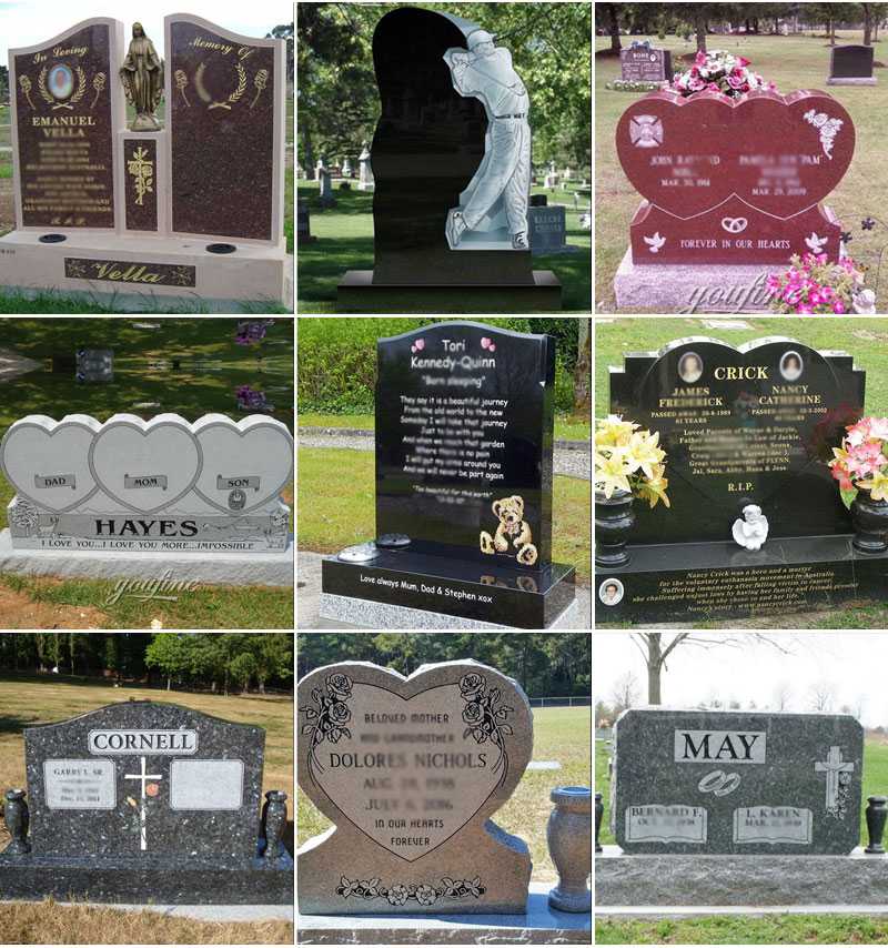 Granite stone headstone statues