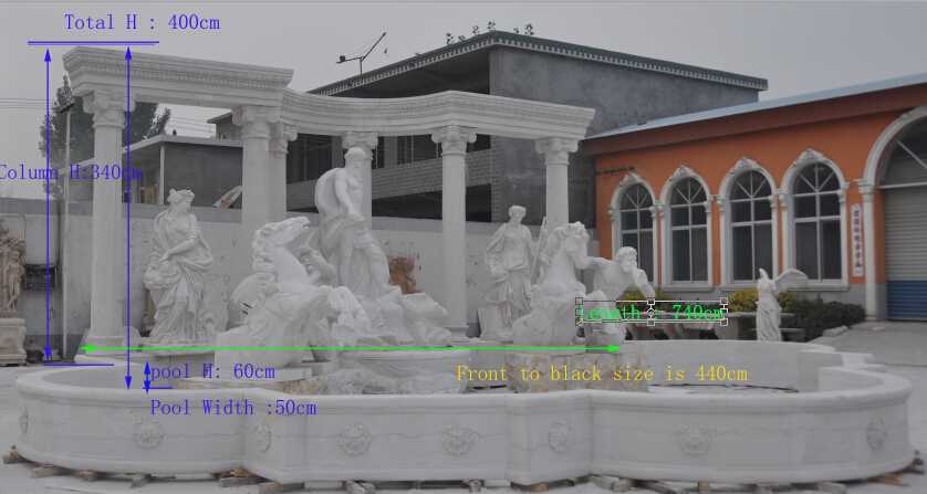 Large Famous Marble Trevi Fountain on discount sale