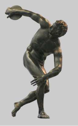 Roman Bronze Discobolus Sculpture