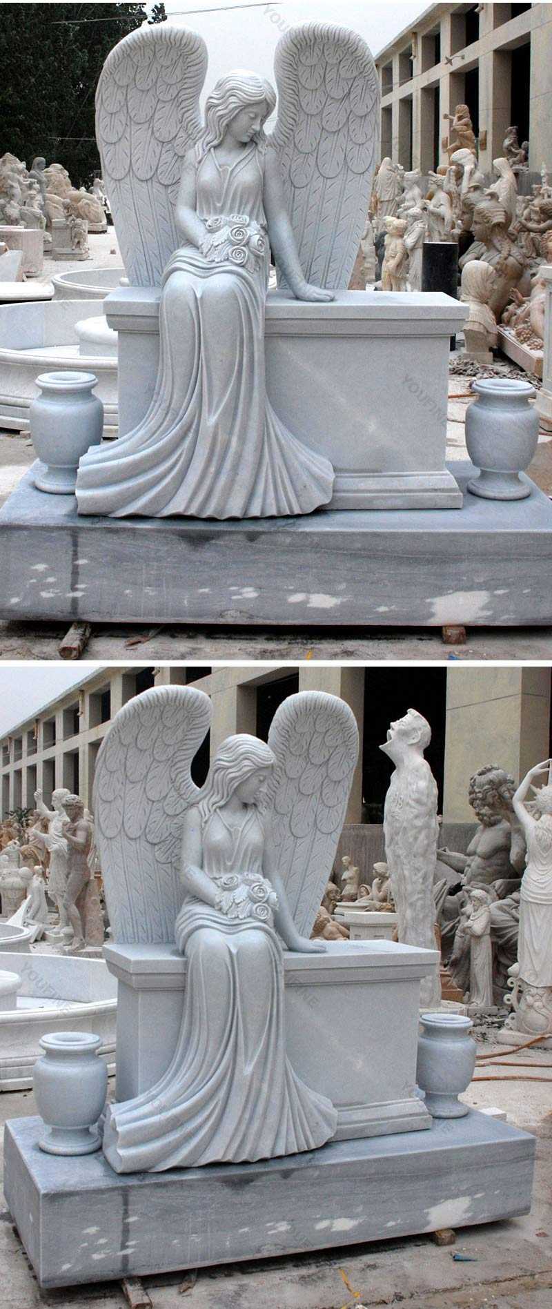 beautiful Beloved Angel Marble headstone for sale