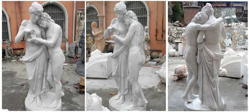 Factory supplier life size marble antonio canova cupid and psyche standing