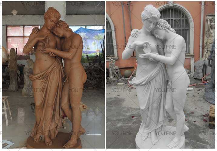 Factory supplier life size marble antonio canova cupid and psyche standing