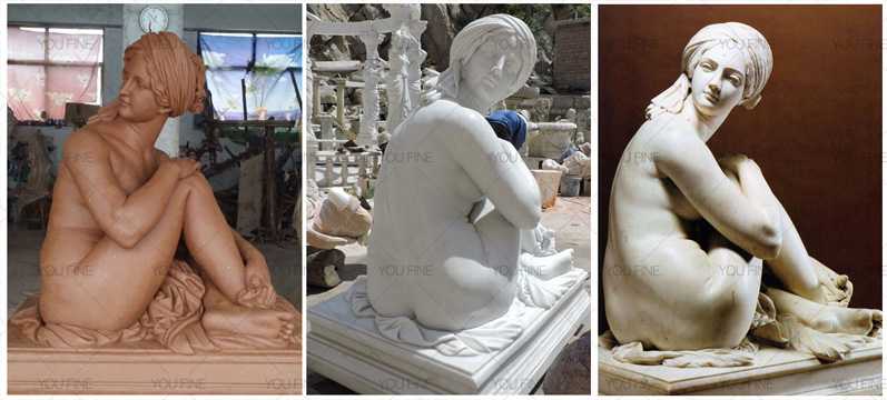 Beroemde marmeren sculpturen van Odalisque-beeldhouwwerk