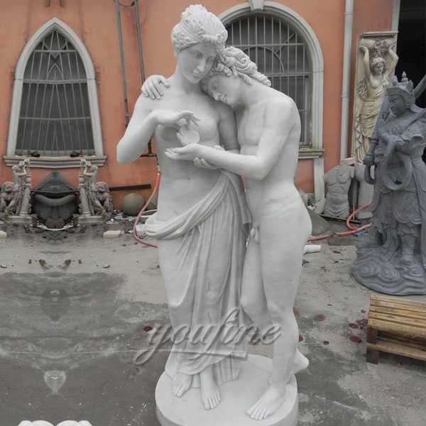 Factory supplier life size marble antonio canova cupid and psyche standing