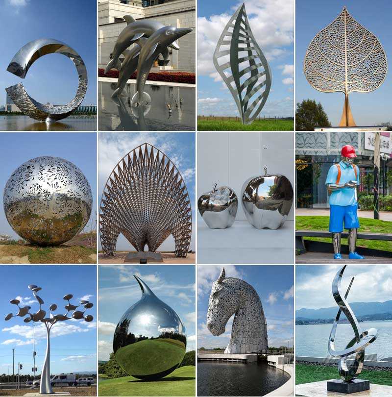 Mirror stainless steel sculpture