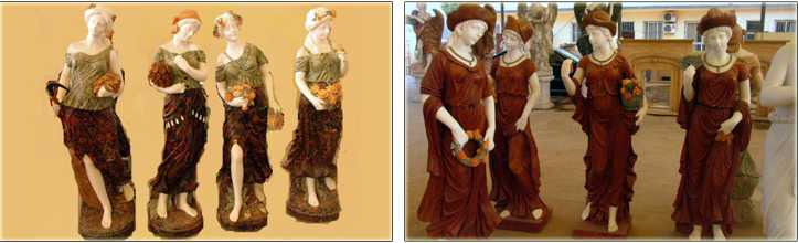 four seasons statues for garden Design Toscano