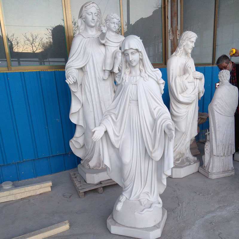 great marble statues of mother mary on discount sale