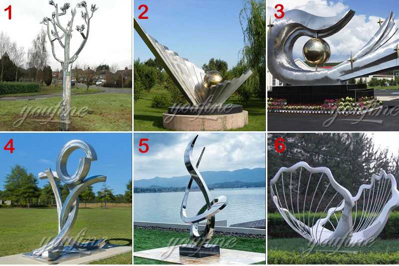 metal art hand sculpture in stainless steel