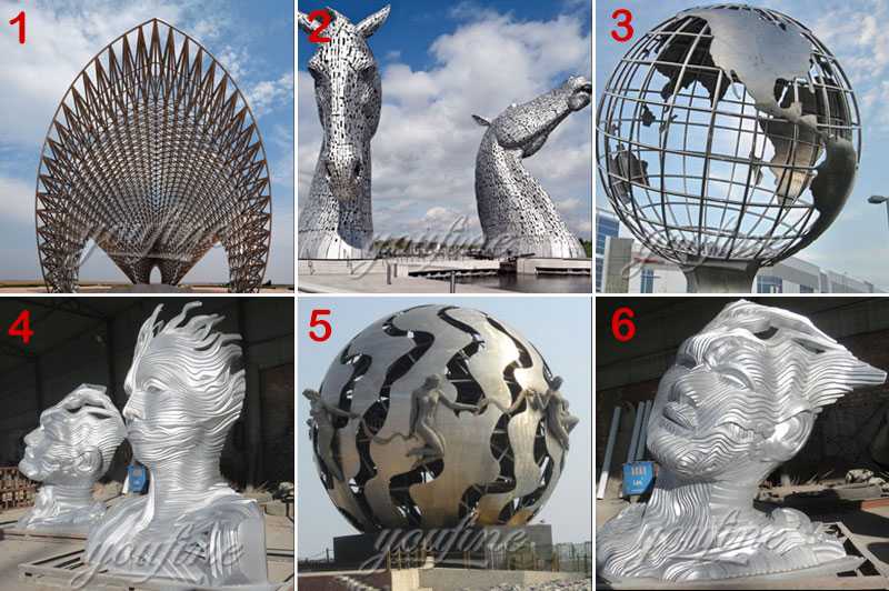 metal sculpture stainless steel bust sculpture