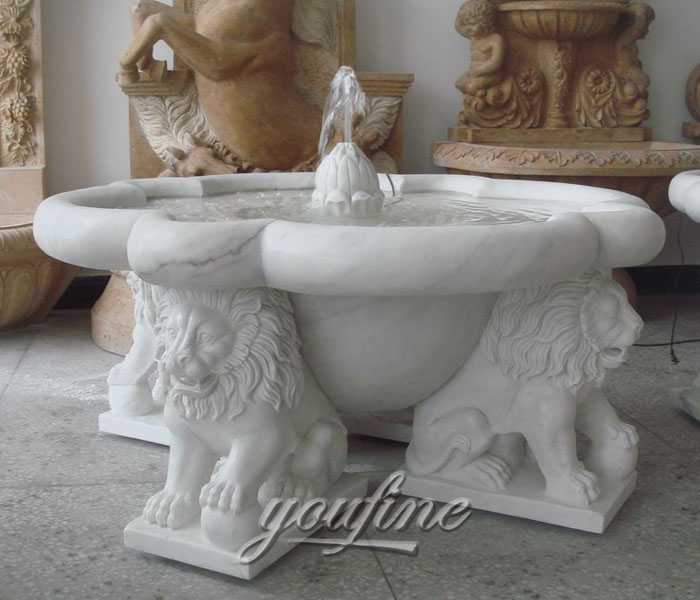 Outdoor small classical lion water garden fountains design for indoor decoration