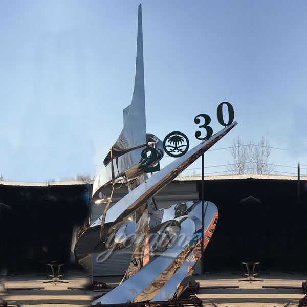 Stainless asteel sculpture for outdoor decorfor client from Saudi Arabia