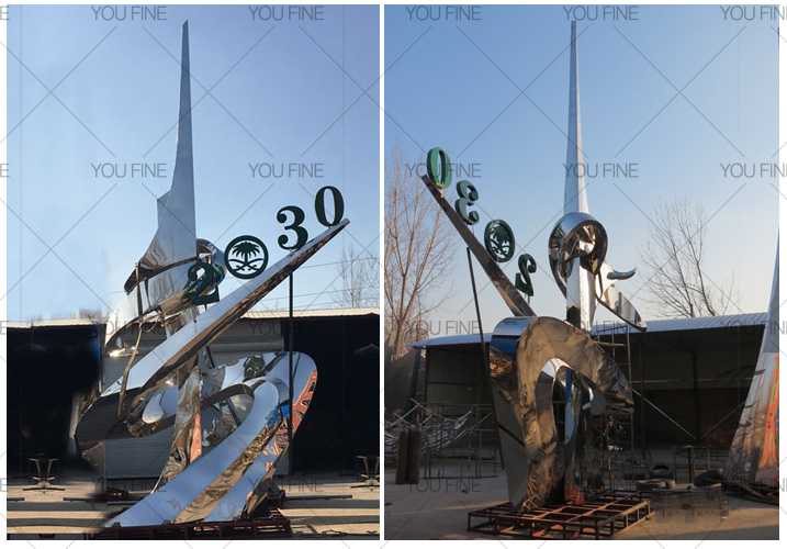 Stainless steel sculpture for outdoor for client from Saudi Arabia (2)