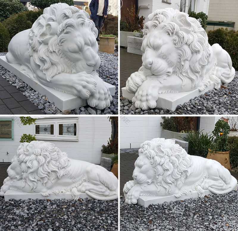 Stone lion statue for yard