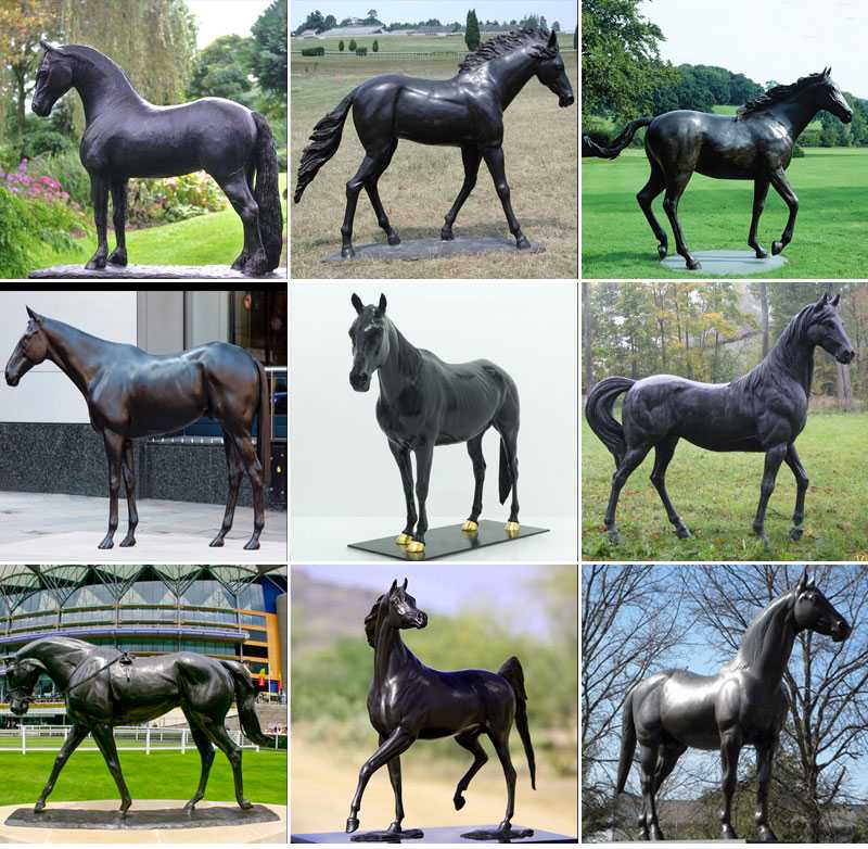 black horse statue