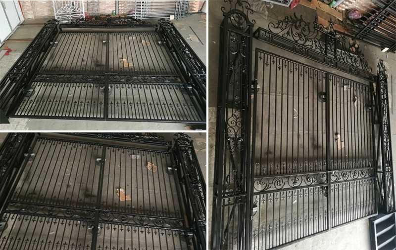 Completed wrought iron gates
