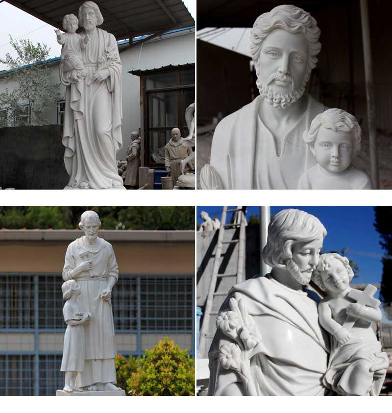 Famous Life Size Catholic Marble Statue the Father of Jesus Saint Joseph Statues for Sale