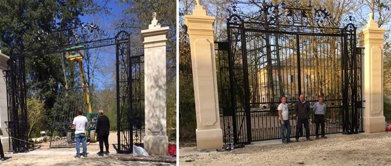 Installation of the iron gate