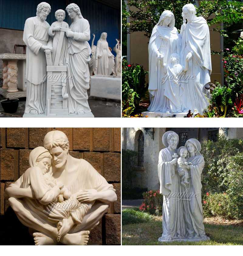 Large Catholic Statue Life Size Marble Famous Holy Family Outside Statue Design for Garden Decor for Sale