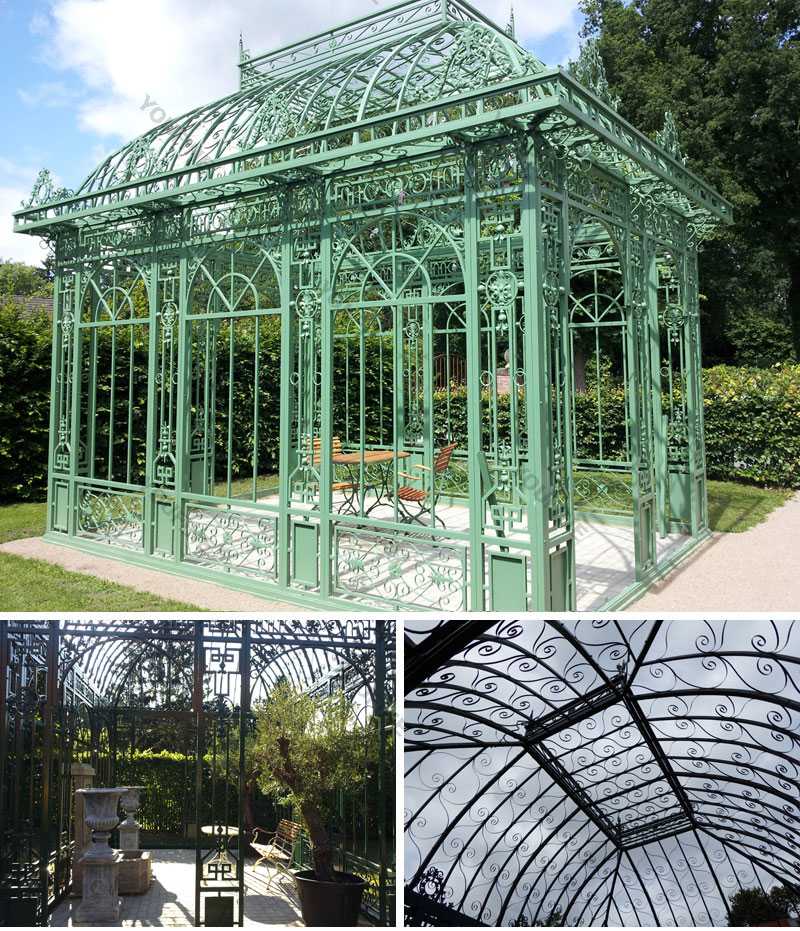 iron gazebo design for outdoor decoration