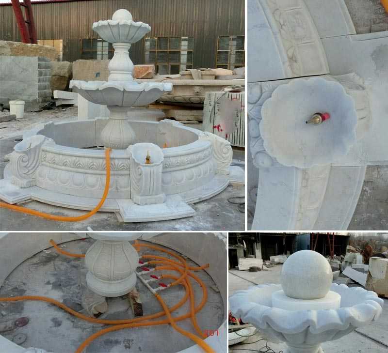 life size hand carved outdoor garden decoration marble fountain for sale