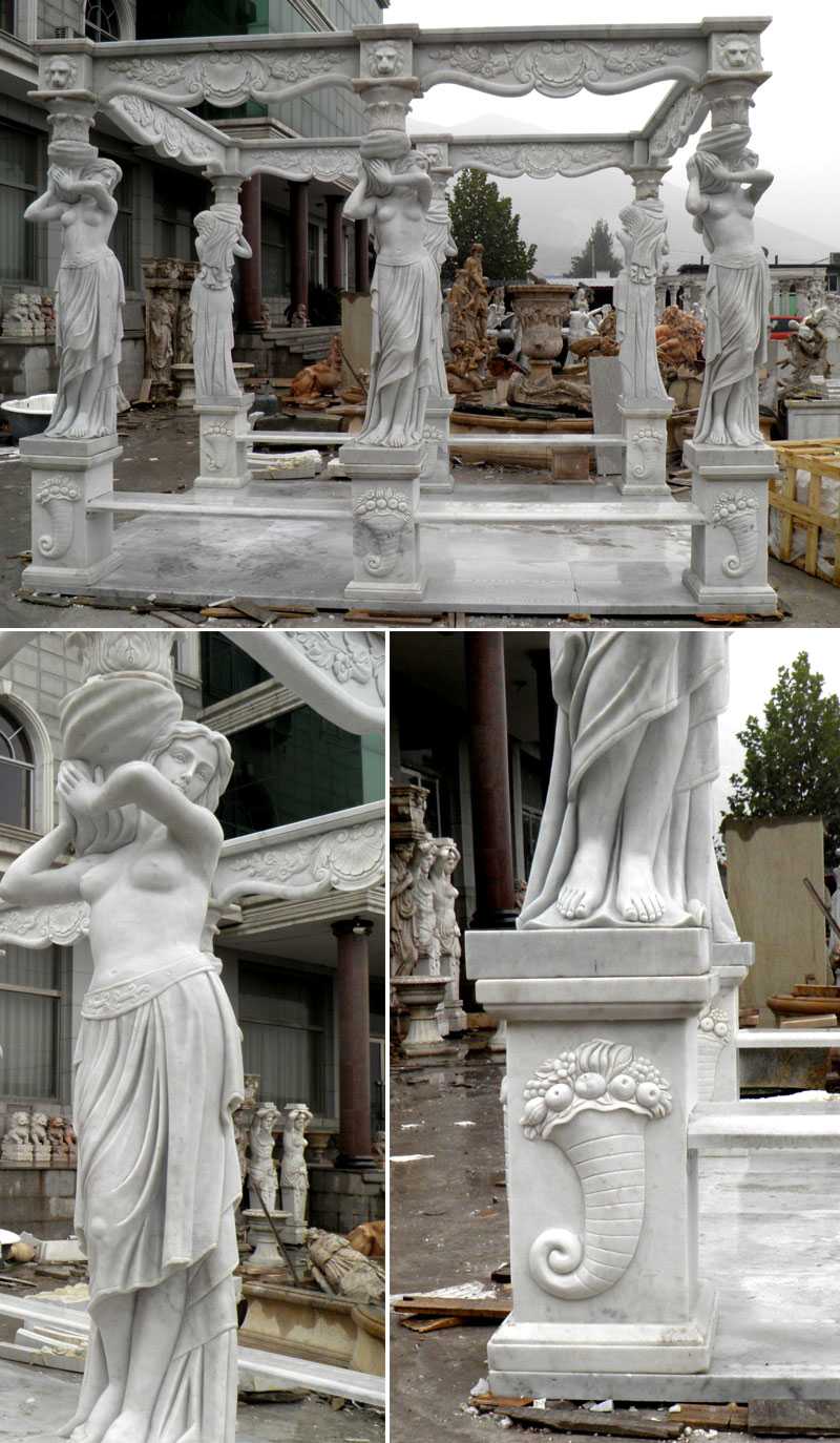 outdoor yard marble italian pavilion with beach factory price for sale