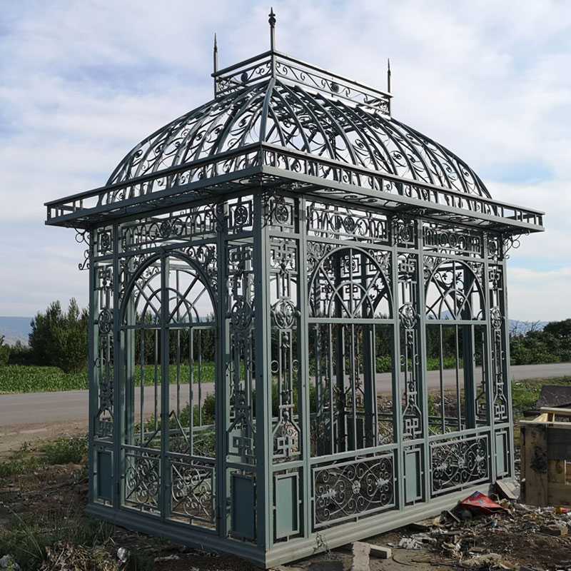 Outdoor garden metal iron pavilion designs hot sale