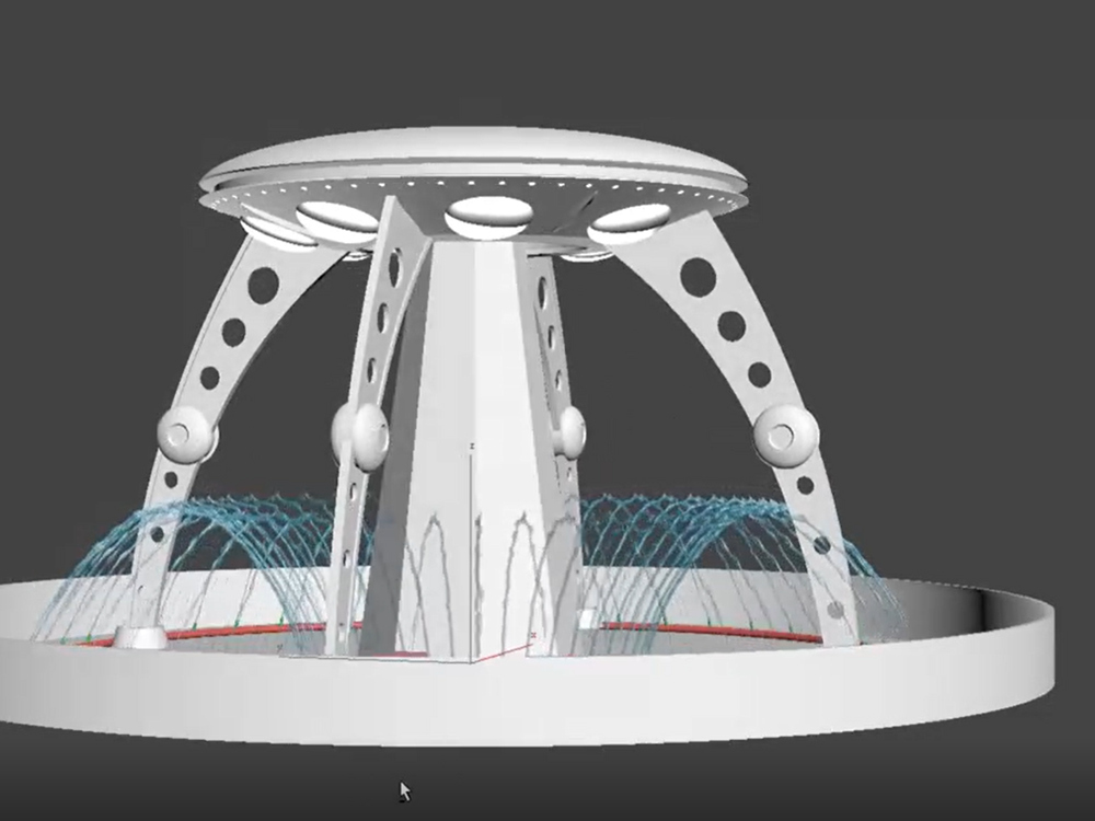 Sculpture 01 design drawing -- Moscow park stainless steel project