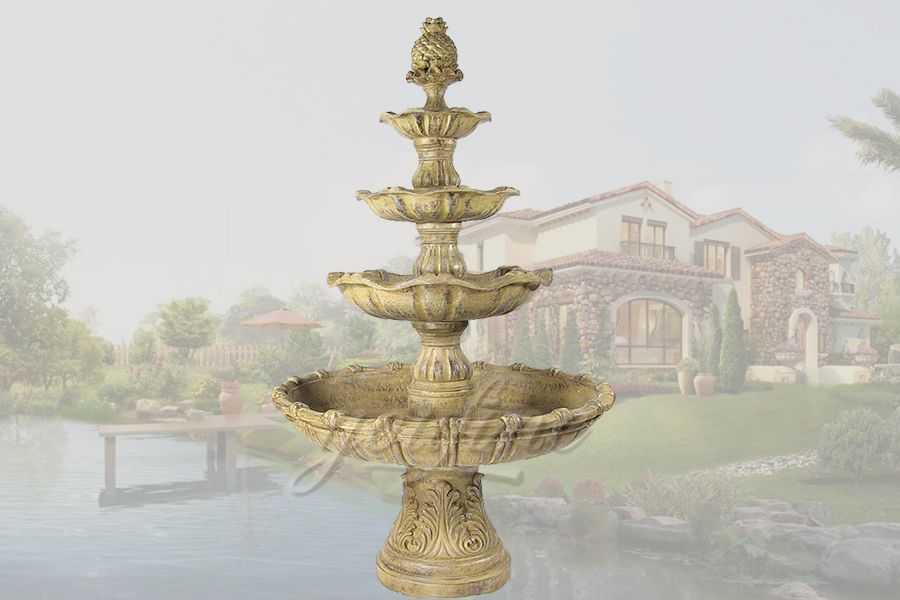 Decorative antique garden bronze tired fountain for sale