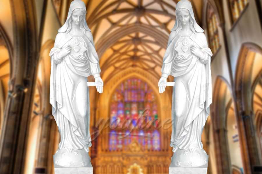 Christian Garden Large Virgin Mary Marble Statue