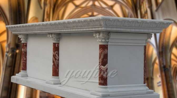 Hand Carved Long Last Supper Marble Altar Table