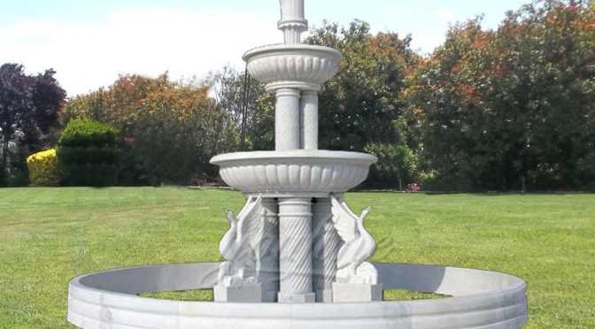 Garden Stone Swan Marble Water Fountain Price