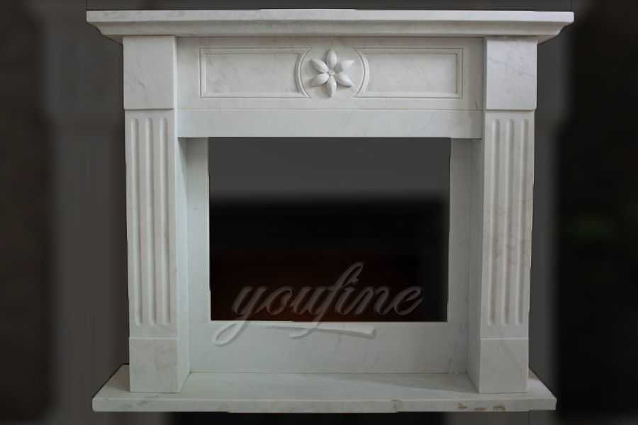 2019 indoor modern Regency white marble fireplace surround for sale