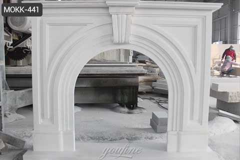 Victorian white marble fireplace
