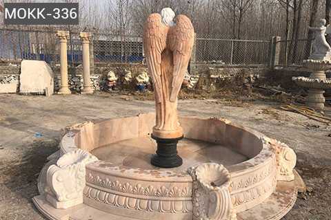 red Marble Angel Water Fountain