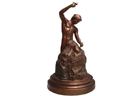 Classical decorative garden bronze self made man statue for sale