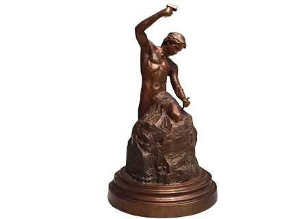 garden bronze self made man statue