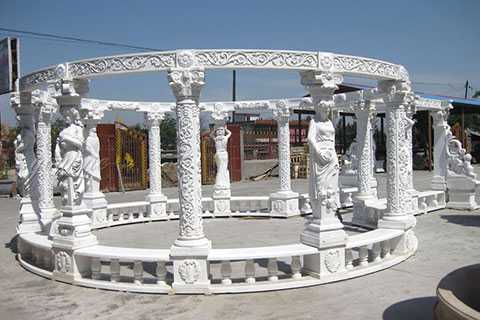 marble carving garden luxury gazebo