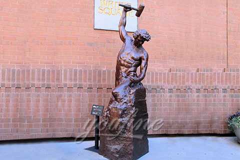 garden bronze self made man statues