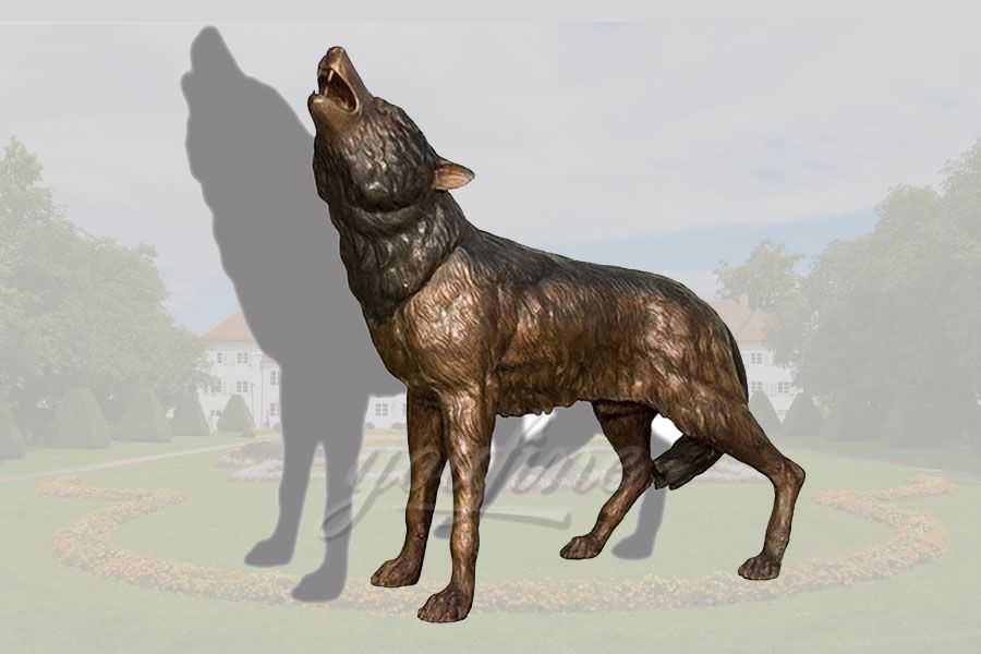 Custom life size bronze dog sculpture