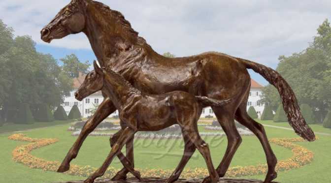 Best Price Bronze Horse Statue of Mare And Foal for Sale BABH-06