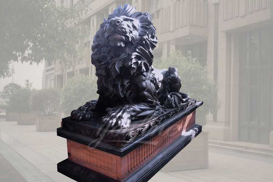 Hot Selling Siting Bronze Lion Statue