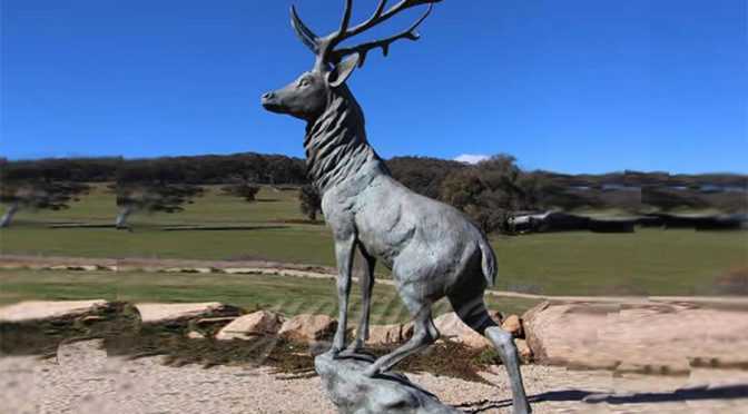 Outdoor Life Size Bronze Deer Statue