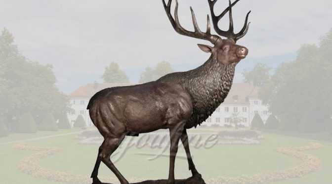 bronze deer sculpture, casting bronze deer sculpture, decorative bronze deer sculpture