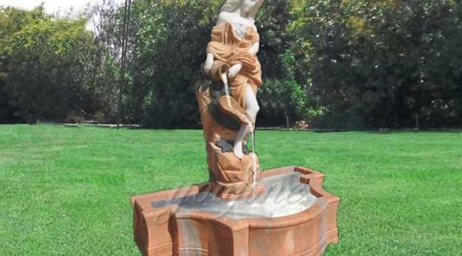 Beautiful Maiden Garden Marble Statue Water Fountain