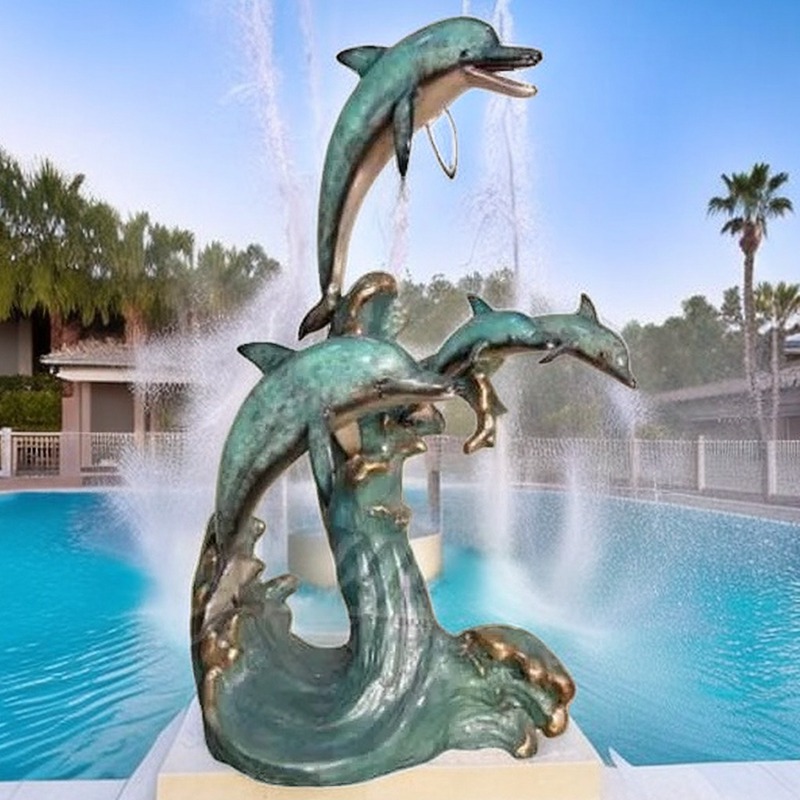 Beauty designs bronze dolphin statue
