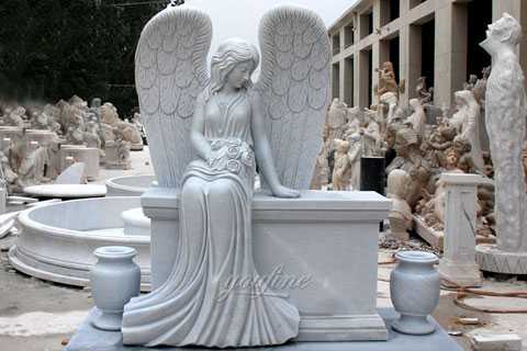 Hot Sale Beloved Angel Marble Headstone Angel Monument