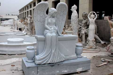 Beloved Angel Marble Headstone